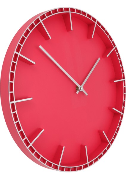 Duvar Saati Sessiz Tıklamayı Önler Kolay Okunur Yenilikçi Modern Yuvarlak Duvar Saati Ev Ofis Mutfak Yatak Odası 5686 Gümüş Kırmızı (37,7X3CM / 14,8x1,2in) (Yurt Dışından) fırsatları