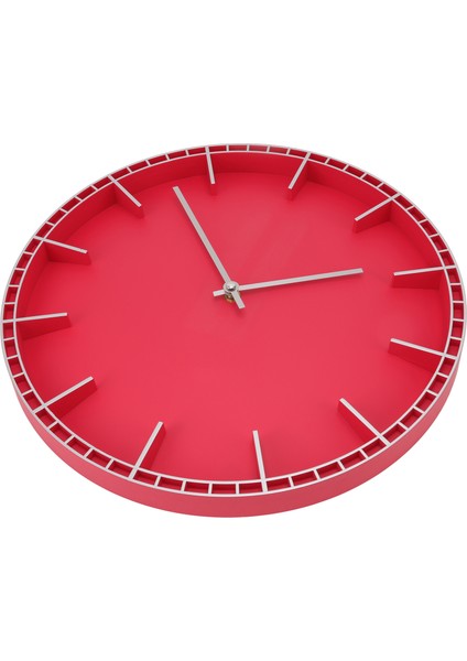 Duvar Saati Sessiz Tıklamayı Önler Kolay Okunur Yenilikçi Modern Yuvarlak Duvar Saati Ev Ofis Mutfak Yatak Odası 5686 Gümüş Kırmızı (37,7X3CM / 14,8x1,2in) (Yurt Dışından) indirimleri