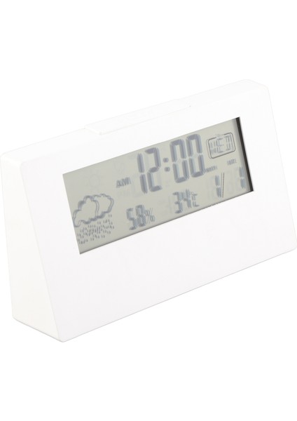 Lcd Dijital Çalar Saat Net Ekran Basit Tasarım Dijital Termometre Higrometre Ev Yatak Odası Okul Ofis 2158l Beyaz Işıklı (Yurt Dışından) modelleri