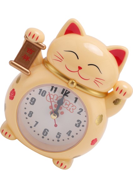 Şanslı Kedi Saati Doğru Plastik Sevimli Karikatür Iyi Şanslı Kedi Çalar Saat Ev Için Sarı Yf2025d (Yurt Dışından) fiyatları