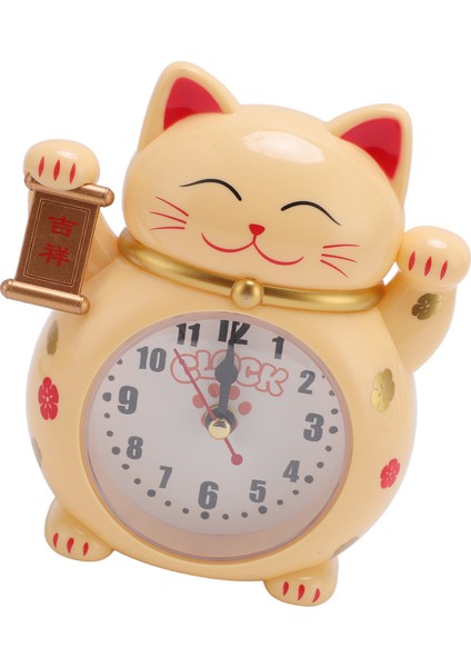 Şanslı Kedi Saati Doğru Plastik Sevimli Karikatür Iyi Şanslı Kedi Çalar Saat Ev Için Sarı Yf2025d (Yurt Dışından) modelleri