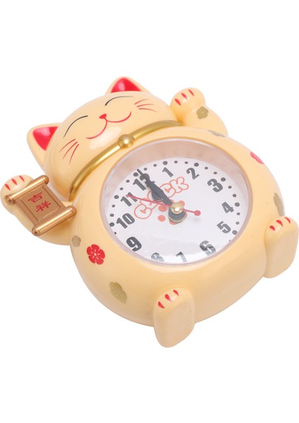 Şanslı Kedi Saati Doğru Plastik Sevimli Karikatür Iyi Şanslı Kedi Çalar Saat Ev Için Sarı Yf2025d (Yurt Dışından) fırsatları