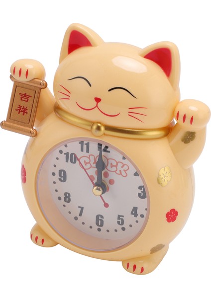 Şanslı Kedi Saati Doğru Plastik Sevimli Karikatür Iyi Şanslı Kedi Çalar Saat Ev Için Sarı Yf2025d (Yurt Dışından) indirimleri