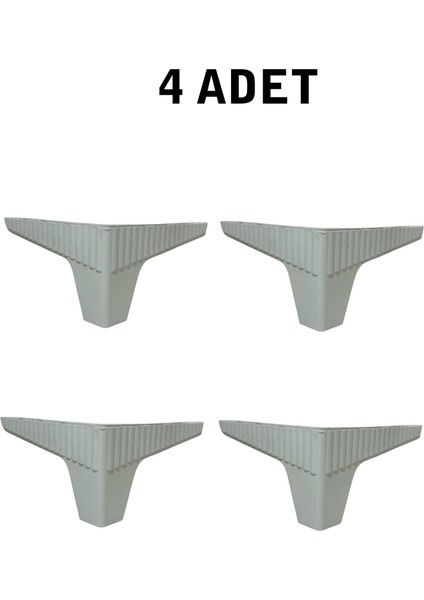 Kanepe Koltuk Tv Ünitesi Konsol Yükseltme Zenit Model Plastik Ayak 10 cm Beyaz Renk 4 Adet