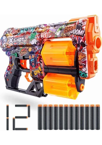 X-Shot Skins Dread 12 Mermili Sünger Dart Atan Silah 31 cm