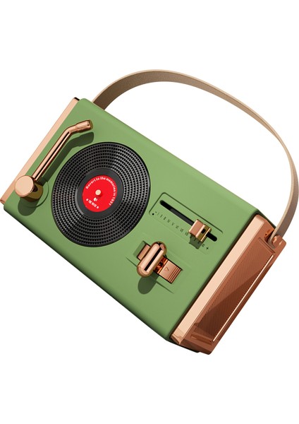 Açık Hava Bluetooth Hoparlör Taşınabilir Dekoratif Yüksek Ses Kalitesi USB Çubukları Destek Retro Bluetooth Hoparlör Oturma Odası Ofis Yeşil (Yurt Dışından) modelleri