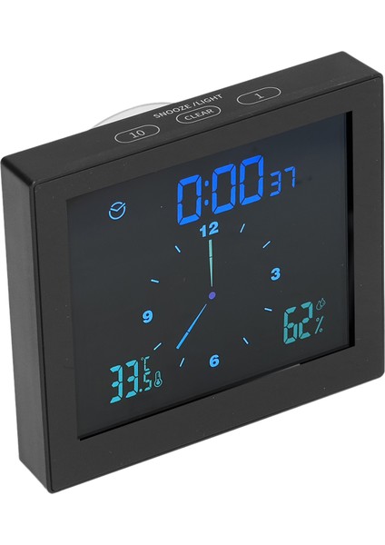 5in Duvar Duş Saati Dijital Zamanlayıcı Alarm Sıcaklık Nem Göstergesi Su Geçirmez Ev Banyo Siyah (Yurt Dışından) modelleri
