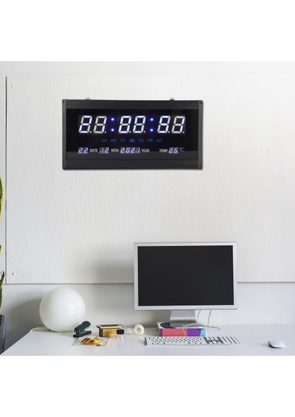 LED Dijital Sürekli Takvim Asılı Saat Oturma Odası Ofis Duvar Saati (Yurt Dışından) fırsatları