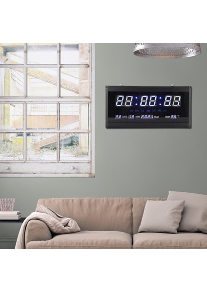 LED Dijital Sürekli Takvim Asılı Saat Oturma Odası Ofis Duvar Saati (Yurt Dışından) indirimleri