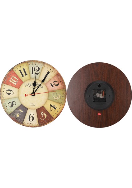 12" Ev Dekor Saati Renkli Retro Stil Sessiz Tik Tak Kuvars Duvar Saati (#1) (Yurt Dışından) fiyatları