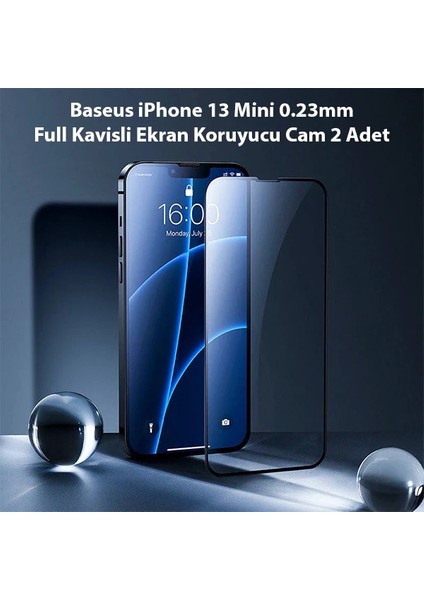 Baseus iPhone 13 Mini 0.23MM Full Kavisli Ekran Koruyucu Cam 2 ADET-(5775) - EMY9189-7929 fiyatları