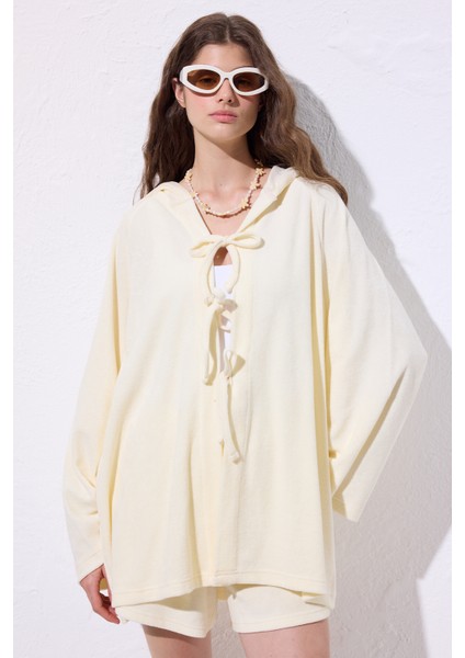 Havlu Kumaş Kimono Vanilya