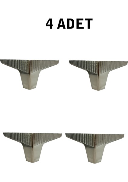kanepe Koltuk Tv Ünitesi Konsol Yükseltme Zenit Model Plastik Ayak 10 cm Krom Renk 4 Adet