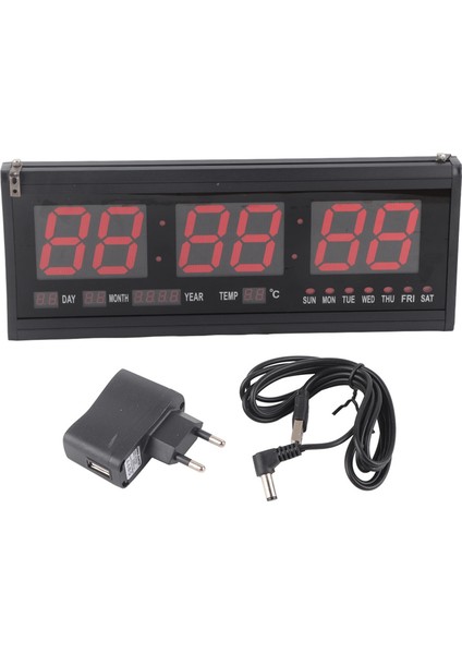Dijital Duvar Saati LED Zaman Takvim Sıcaklık Masa Masa Saatleri Ev Gereçleri 110‑240V (Yurt Dışından)