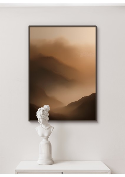 Metal Çerçeveli Gerçek Camlı Tablo - Dijital Baskı - Soyut "pus" fiyatları