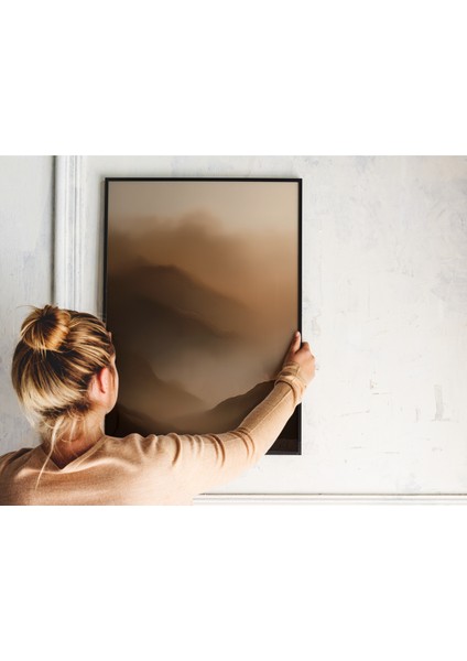 Metal Çerçeveli Gerçek Camlı Tablo - Dijital Baskı - Soyut "pus" fırsatları