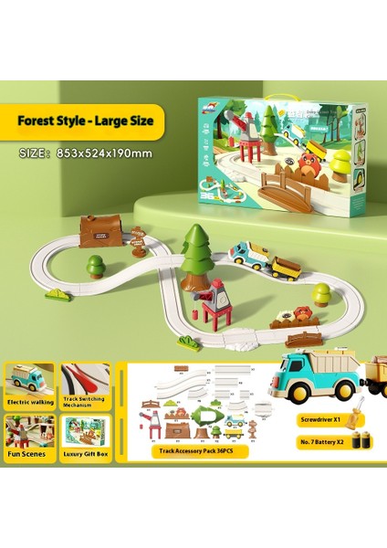 Çocuk Eğitici Havaalanı Parça Tren Araba Atılım Macera Taşıma Parça Araba Saklama Kutusu Seti (Yurt Dışından)