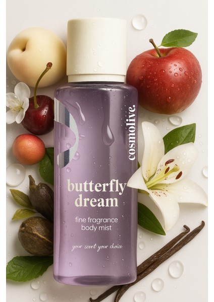 Vücut Spreyi Body Mist | Love Spell | Butterfly Dream | Işıltılı | Ne mlendirici | Kadın | 250 ml modelleri