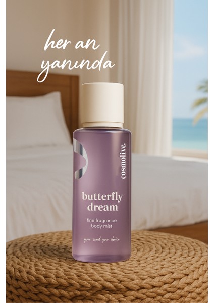Vücut Spreyi Body Mist | Love Spell | Butterfly Dream | Işıltılı | Ne mlendirici | Kadın | 250 ml fırsatları
