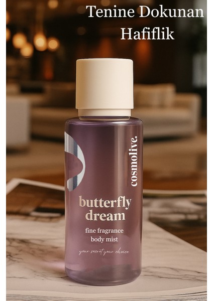 Vücut Spreyi Body Mist | Love Spell | Butterfly Dream | Işıltılı | Ne mlendirici | Kadın | 250 ml indirimleri