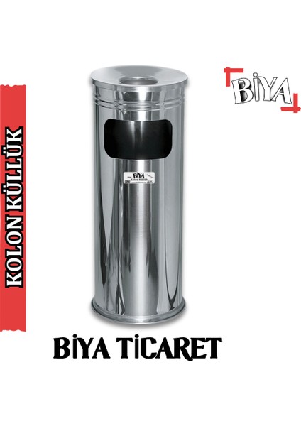 Krom Kolon Küllük (Metal Silindir Çöp Kovası) fiyatları