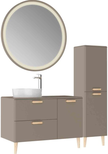 Patara Lavabo Dolabı 100CM Mat Cappuccino