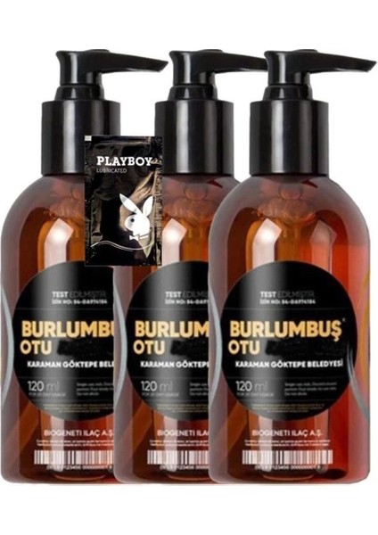 Playboy Burlumbuş Otu Jeli 3lü Adet Relax Jeli FACTOR2-2:0403 120 ml + 1 Adet Jel Hediye