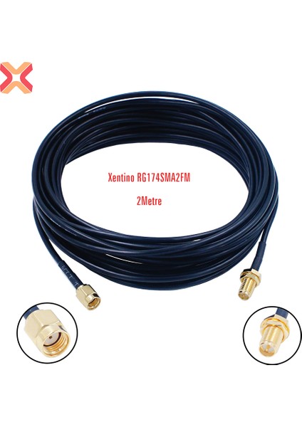 RG174SMA3FM Rp-Sma-Female Rp-Sma-Male 3m Anten Kablosu (RG174)