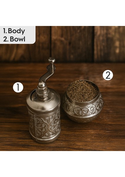 Glıos Nikel Zamak Karabiber El Değirmeni Öğütücü Grinder 11 cm