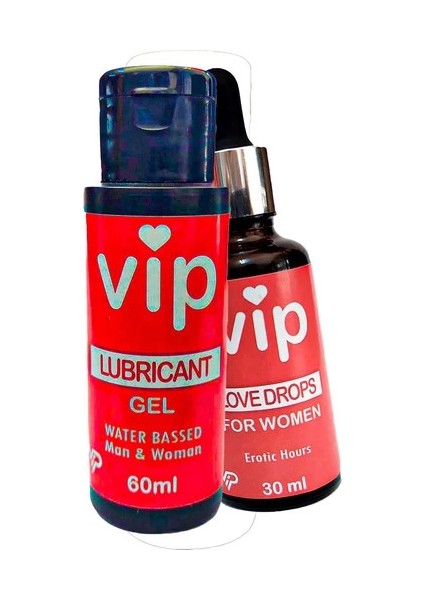 Vip Lubrikant Jel 60 ml + Love Drops For Women