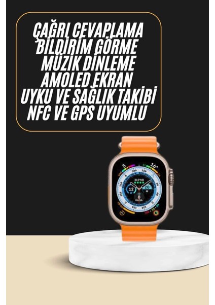 Lider Global Akıllı Saat Amoled Ekran Bluetooth Bağlantılı Özel Tasarım