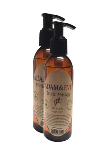 Adam & Eadam&eerkeklere Kadınlara Özel Sade Vücut Masaj Yağı Pure Edible Massage Oil 125 ml 2 Adet