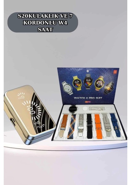 Lider Global Powerbank Aynalı Bluetooth Kulaklık ve Akıllı Saat Seti Anc Özelliği Dokunamatik modelleri