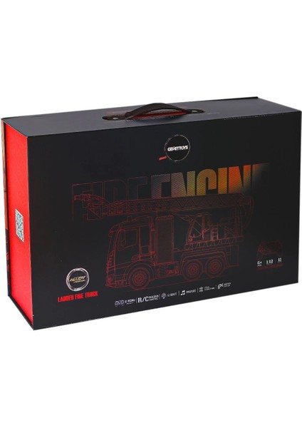 HJ8002-1 Kumandalı Metal Itfaiye 1:12 -Gepttoys