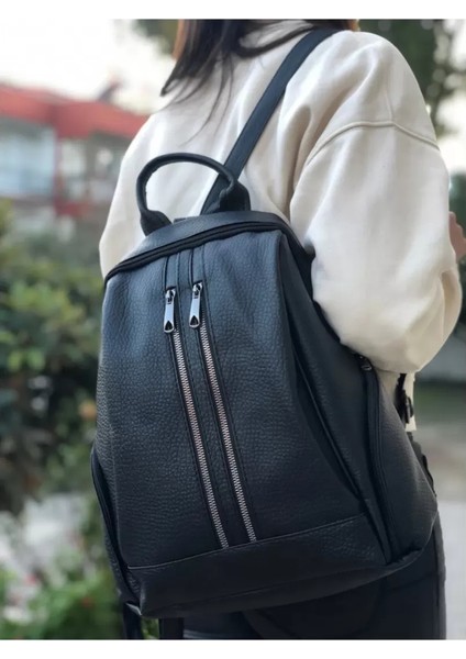 Kadın Çok Bölmeli Yıkama Deri Sırt Çanta modelleri