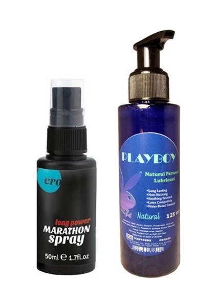 Hintohu Erkeklere Özel Sprey 50 ml Peak Power For Men Sprey + Playboy 125 ml Lubricant Gel