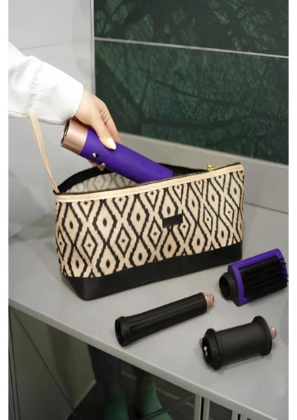 Bej Seyahat Kozmetik Çantası, Düzenleyici ve Şık Makyaj Organizer 24X17X19 modelleri