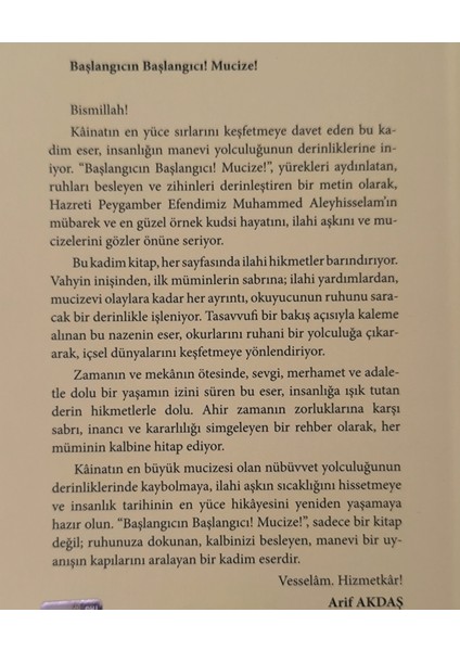 Mucize - Başlangıcın Başlangıcı / Arif Akdaş fiyatları