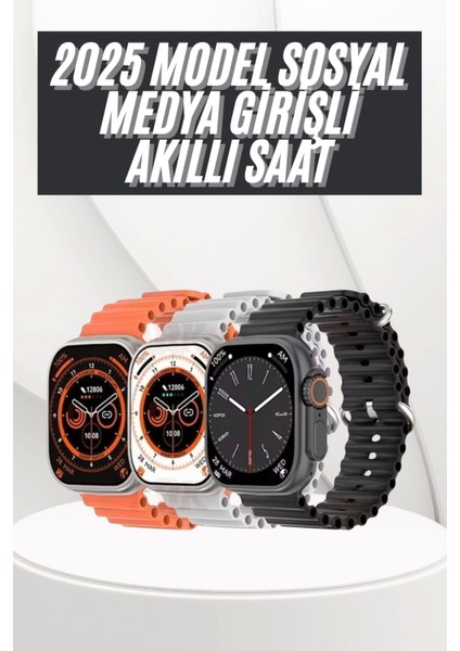 Lider Global Yeni Nesil Akıllı Saat Uyku ve Sağlık Takibi Titeşimli Sesli Arama Mesaj ve Bildirim Görme