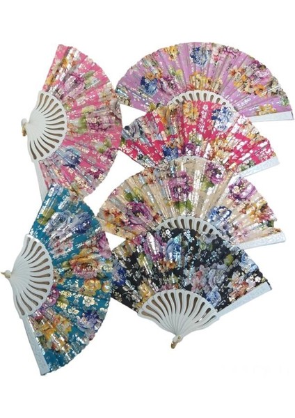 Yelpaze Karışık Renk 12 Adet