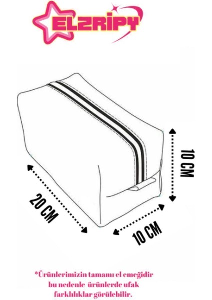 Kırmızı Kalp Desenli Orta Boy Makyaj Çantası, Şık ve Kullanışlı Tasarım fırsatları