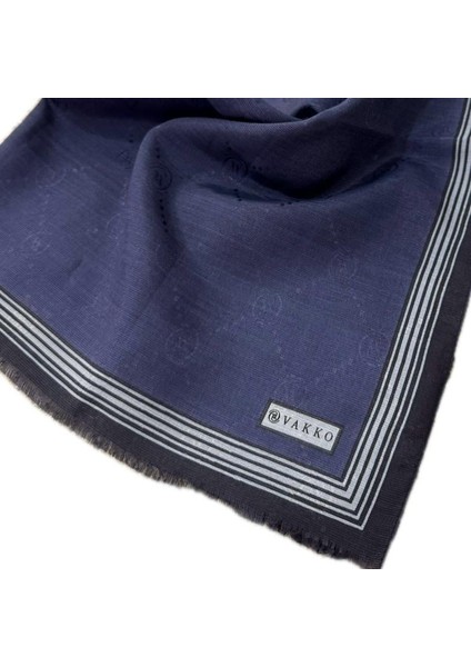 Monogram Pamuk Ipek Bordürlü Şal 41540-LACIVERT fiyatları