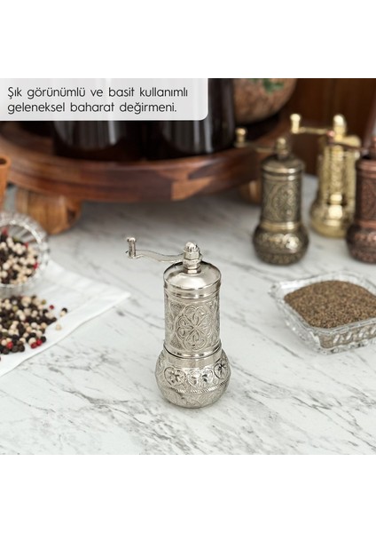 Glıos Antik Zamak Karabiber El Değirmeni 11 cm fırsatları