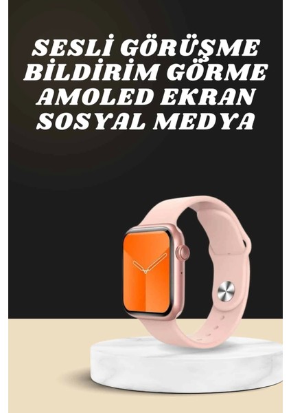 Lider Global Akıllı Saat Alarm ve Titreşim Uyku ve Sağlık Takibi Gps Uyumlu Nabız Ölçer Sesli Görüşme