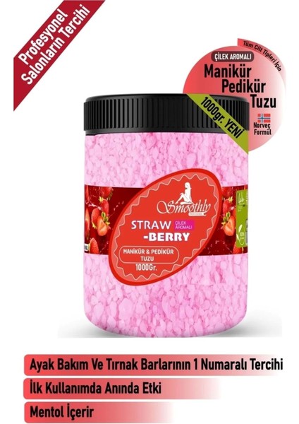 Manikür Pedikür Tuzu Çilek 1000 gr