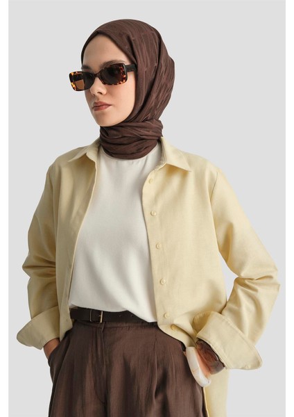 Keten Basic Gömlek 25Y3726 Limon