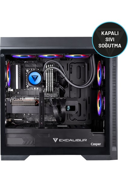 Excalibur E75H.144F-DFT0X-0SD Intel Core I5-14400F 32GB RAM 1TB SSD Nvidia Geforce RTX 5060TI Freedos Masaüstü Bilgisayar