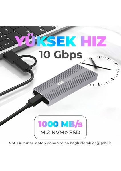Vıt Taşınabilir Metal SSD Kutusu USB 3.1 Gen2 10GBPS VDK01