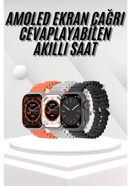 Lider Global Akıllı Saat Bleutooth Bağlantılı Akıllı Saat Amoled Ekran 49 mm