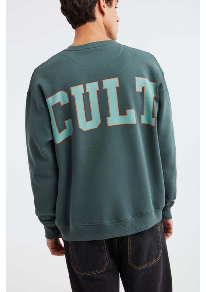 Cult Oversize Yeşil Sweatshirt